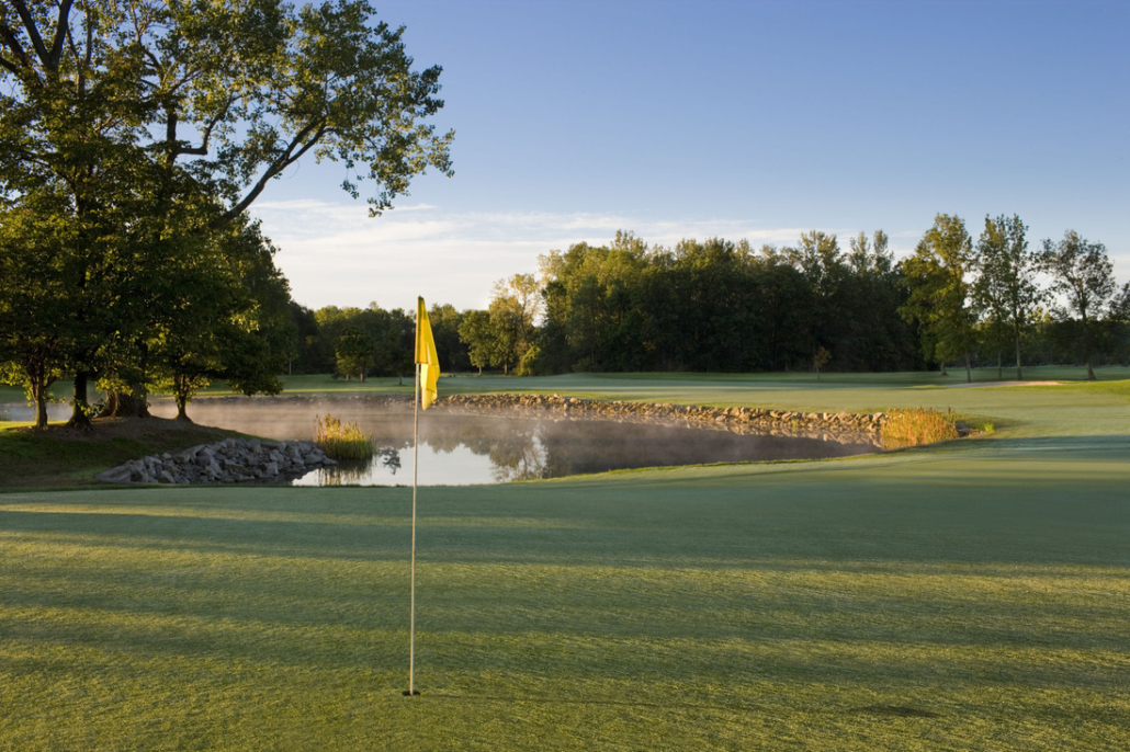 flag on golf course