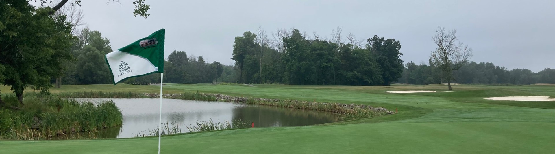 golf course and flag